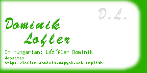 dominik lofler business card